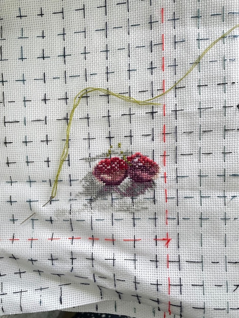 detal haftu zbliżenie